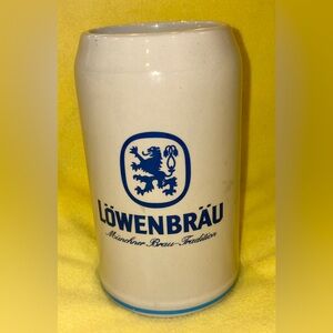 Large Vintage 1 L One Liter Lowenbrau Munchen Stoneware Beer Stein Mug Germany